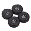 120*42mm 1.9" Wheel Rims Tires Set for 1:10 RC Rock Crawler Car Traxxas TRX4 Axial SCX10 90046 Redcat Gen8 - 4Pc Gray