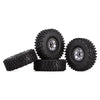 120*42mm 1.9" Wheel Rims Tires Set for 1:10 RC Rock Crawler Car Traxxas TRX4 Axial SCX10 90046 Redcat Gen8 - 4Pc Gray