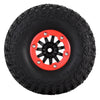 130*55mm 2.8" Beadlock All Terrain Wheel Tires for 1/7 RC Car TRAXXAS UDR Unlimited Desert Racer Upgrade Parts - 4Pc Red
