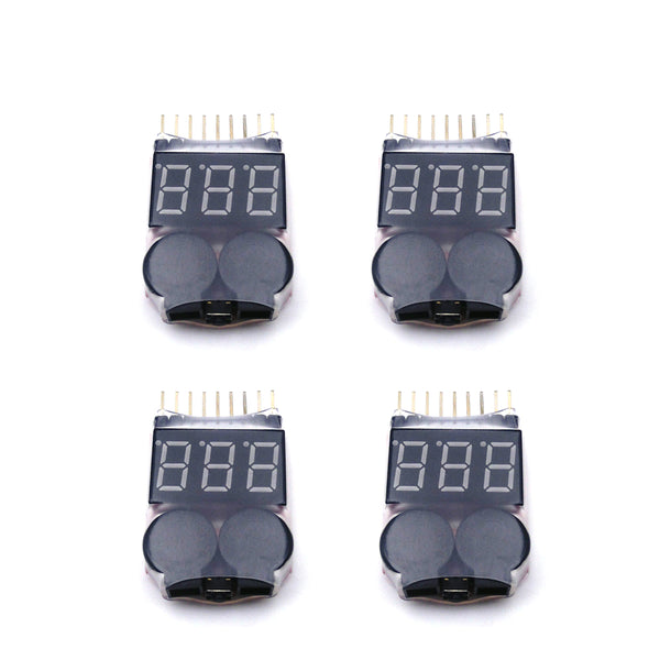 1-8S Indicator Li-ion Lipo Li-Fe Battery Tester Low Voltage Buzzer Alarm for RC Car RC Boat RC Drone Tool