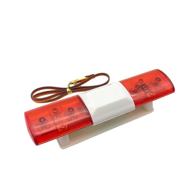 R/C Scale Accessories : LED Police Flash Light Bar For 1:10 and 1:8 RC Cars - 1 Set Red