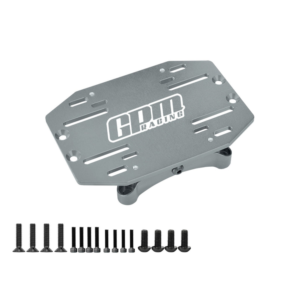 Aluminum 7075 Alloy ESC Tray / Mount Plate For LOSI 1/5 5IVE-TE 3.0 Desert Truck RTR-LOS05022 Upgrades - Gray Silver