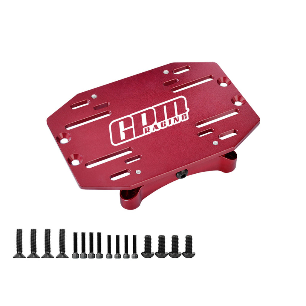 Aluminum 7075 Alloy ESC Tray / Mount Plate For LOSI 1/5 5IVE-TE 3.0 Desert Truck RTR-LOS05022 Upgrades - Red