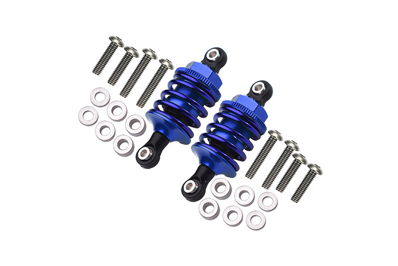 Aluminum Front Or Rear Spring Dampers (47mm) For 1:10 R/C Cars - 1Pr Set Blue