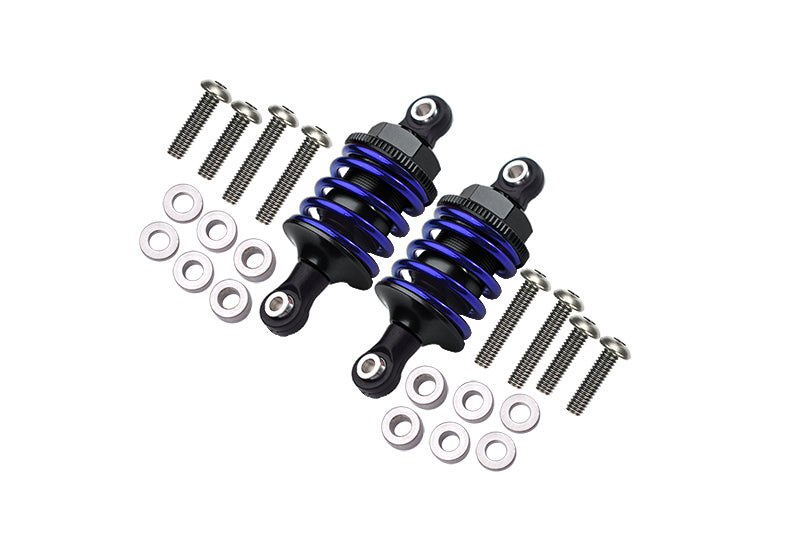 Aluminum Front Or Rear Spring Dampers (53mm) For 1:10 R/C Cars - 1Pr Set Black
