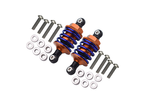 Aluminum Front Or Rear Spring Dampers (53mm) For 1:10 R/C Cars - 1Pr Set Orange