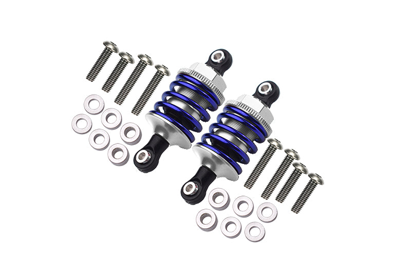 Aluminum Front Or Rear Spring Dampers (53mm) For 1:10 R/C Cars - 1Pr Set Silver