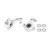 Aluminum 7075-T6 Alloy Front Steering Blocks With Oversize Bearing For Tamiya 1:10 DT-04 R/C Fighter NXGEN-58741 Upgrades - Silver