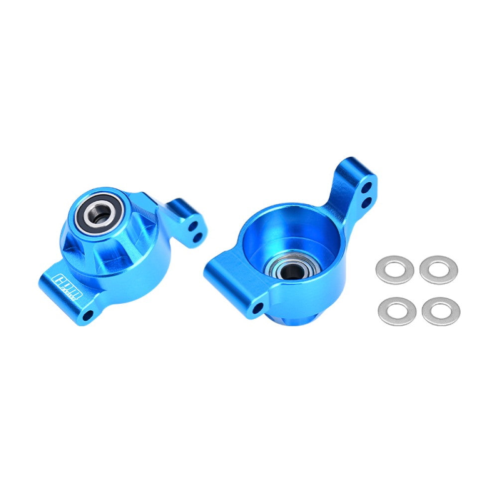 Aluminum 7075-T6 Alloy Rear Hub Stub Carriers With Oversize Bearing For Tamiya 1:10 DT-04 R/C Fighter NXGEN-58741 Upgrades - Sky Blue