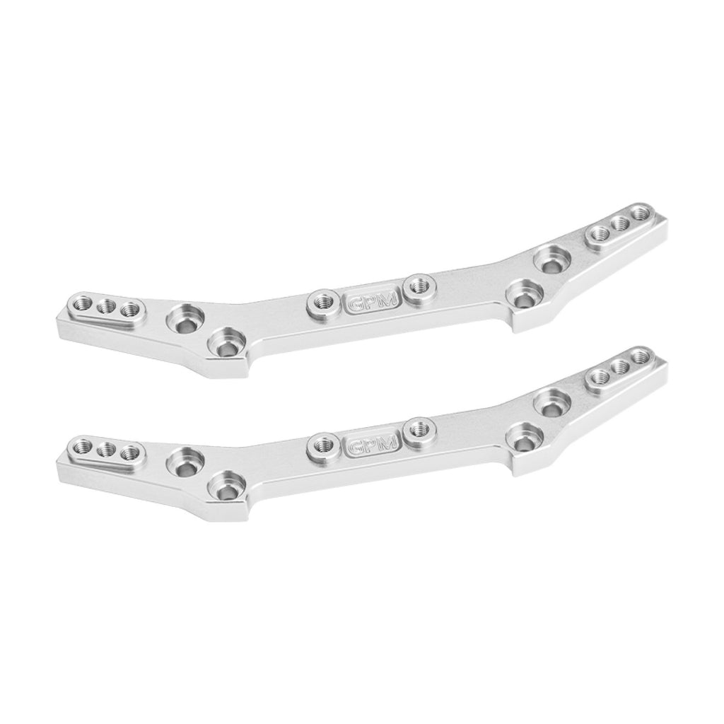 Aluminum 7075-T6 Alloy Front & Rear Shock Tower For Tamiya 1:10 DT-04 R/C Fighter NXGEN-58741 Upgrades - Silver