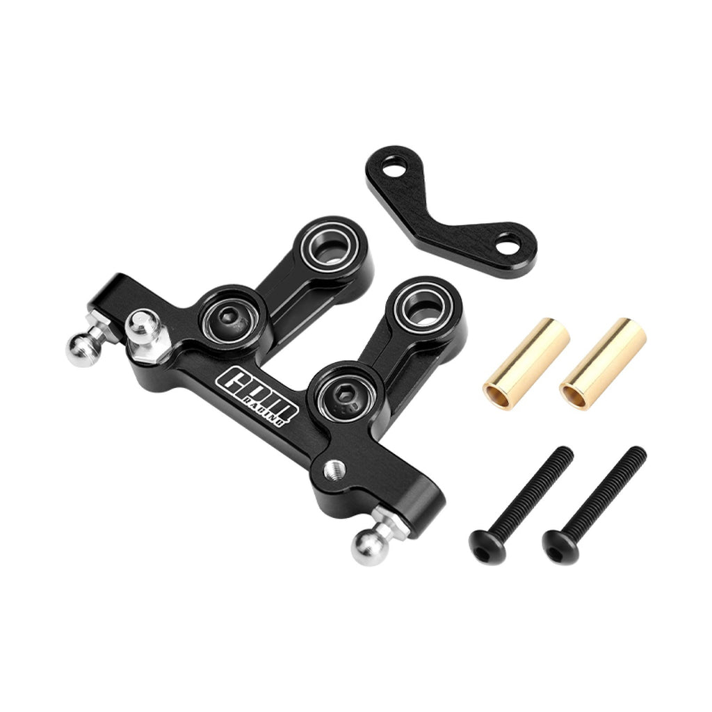 Aluminum 7075-T6 Alloy Steering Assembly For Tamiya 1:10 DT-04 R/C Fighter NXGEN-58741 Upgrades - Black