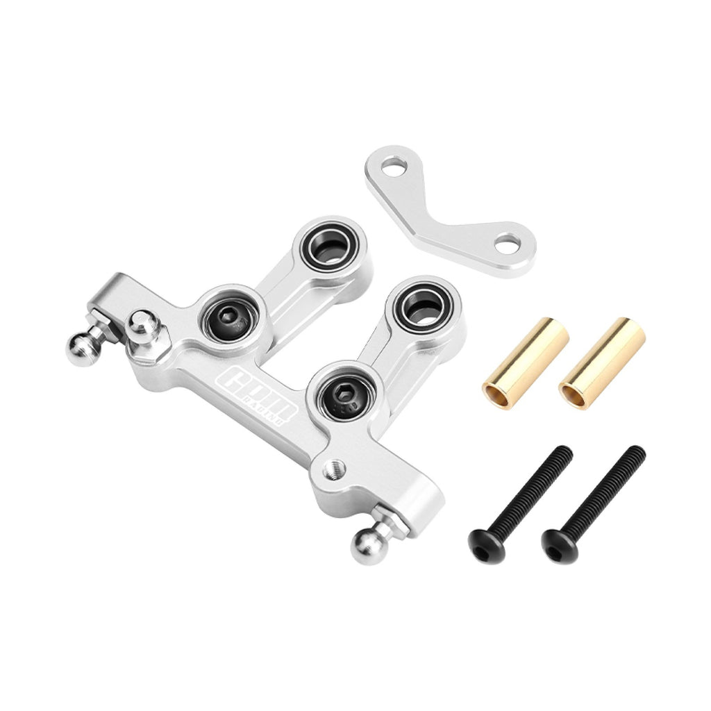 Aluminum 7075-T6 Alloy Steering Assembly For Tamiya 1:10 DT-04 R/C Fighter NXGEN-58741 Upgrades - Silver