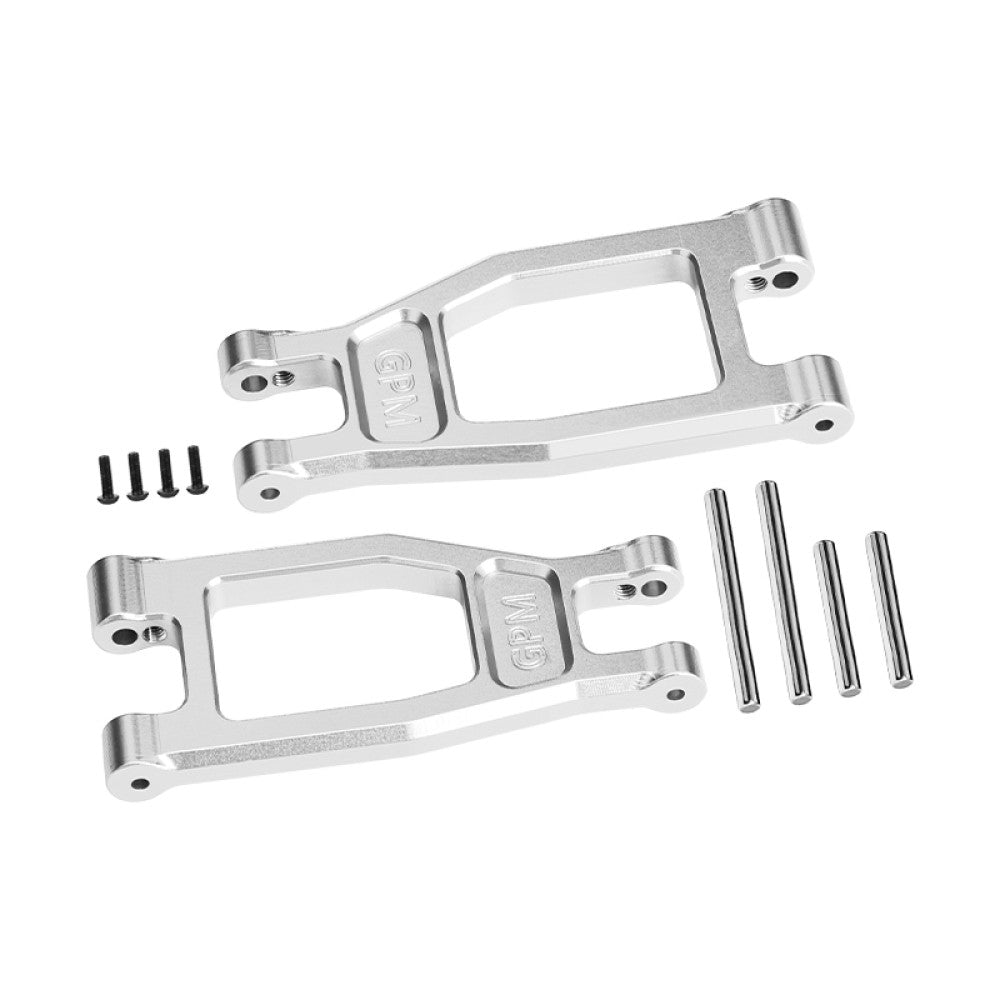 Aluminum 7075-T6 Alloy Front Upper Suspension Arms For Tamiya 1:10 DT-04 R/C Fighter NXGEN-58741 Upgrades - Silver