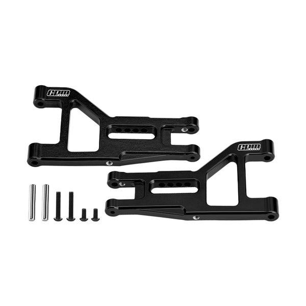 Aluminum 7075-T6 Alloy Front Lower Suspension Arms For Tamiya 1:10 DT-04 R/C Fighter NXGEN-58741 Upgrades - Black