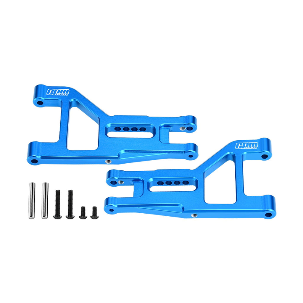Aluminum 7075-T6 Alloy Front Lower Suspension Arms For Tamiya 1:10 DT-04 R/C Fighter NXGEN-58741 Upgrades - Sky Blue