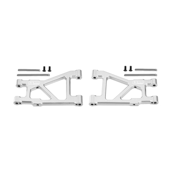 Aluminum 7075-T6 Alloy Rear Lower Suspension Arms For Tamiya 1:10 DT-04 R/C Fighter NXGEN-58741 Upgrades - Silver