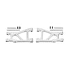 Aluminum 7075-T6 Alloy Rear Lower Suspension Arms For Tamiya 1:10 DT-04 R/C Fighter NXGEN-58741 Upgrades - Silver