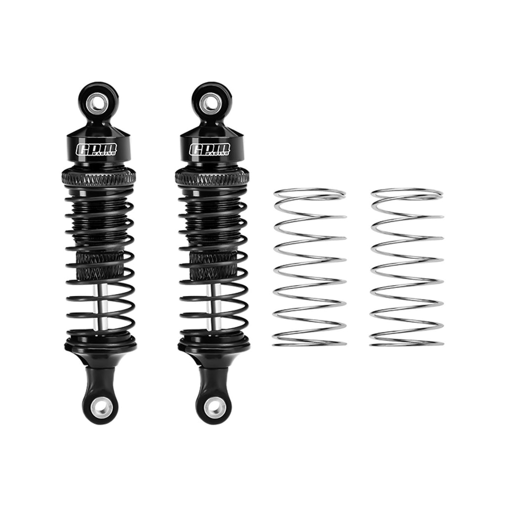 Aluminum 6061-T6 Alloy Front Adjustable Spring Shock Absorber 70mm For Tamiya 1:10 DT-04 R/C Fighter NXGEN-58741 Upgrades - Black