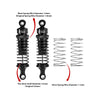 Aluminum 6061-T6 Alloy Front Adjustable Spring Shock Absorber 70mm For Tamiya 1:10 DT-04 R/C Fighter NXGEN-58741 Upgrades - Black