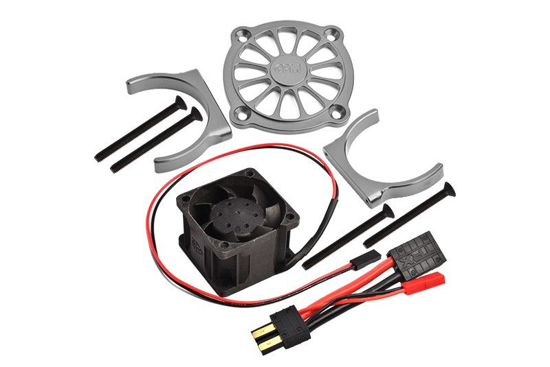 Traxxas E-Revo 2.0 VXL Brushless (86086-4) Aluminum Motor Heatsink With Cooling Fan - 1 Set Gray Silver