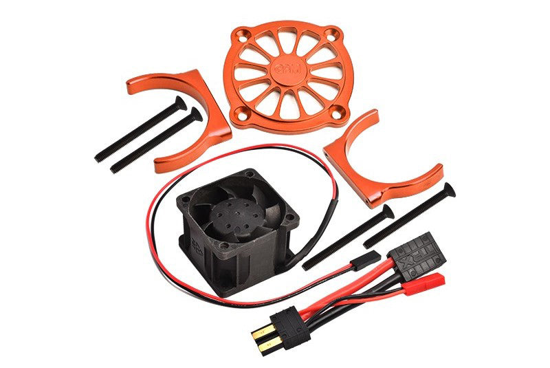 Traxxas E-Revo 2.0 VXL Brushless (86086-4) Aluminum Motor Heatsink With Cooling Fan - 1 Set Orange