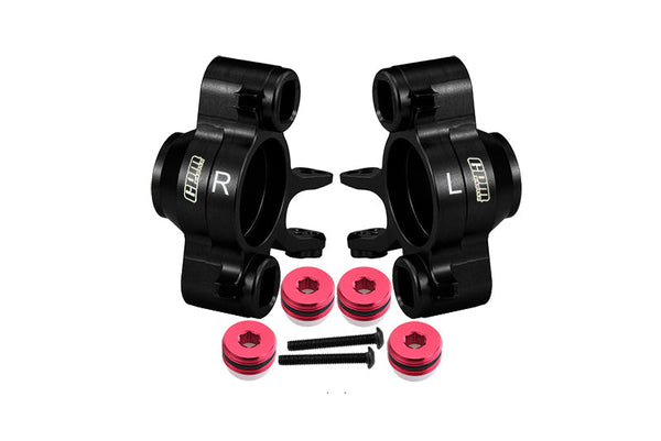 Aluminum 7075 Alloy Front Axle Carriers For Traxxas 1/10 E-Revo 2.0 VXL Brushless 86086-4 Upgrades - Black