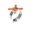 Aluminum 7075-T6 Alloy+304 Stainless Steel 40X40mm RC Cooling Fan Ajustable Mount For 28-42 Series Motor - Orange