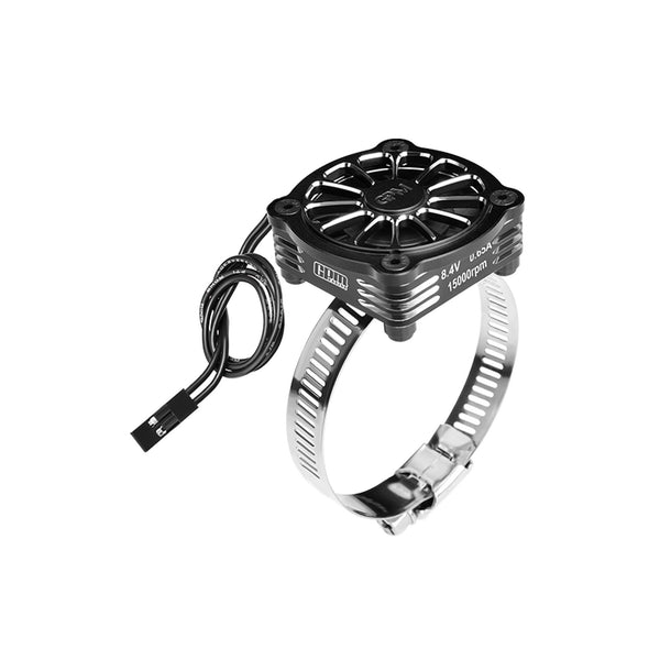 Aluminum 7075-T6 Alloy+316 Stainless Steel 40X40mm RC Cooling Fan Ajustable For 28-42 Series Motor - Black
