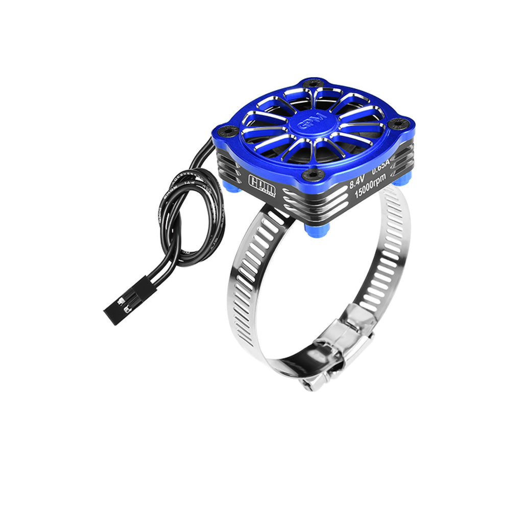 Aluminum 7075-T6 Alloy+316 Stainless Steel 40X40mm RC Cooling Fan Ajustable For 28-42 Series Motor - Blue