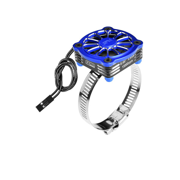 Aluminum 7075-T6 Alloy+316 Stainless Steel 40X40mm RC Cooling Fan Ajustable For 28-42 Series Motor - Blue