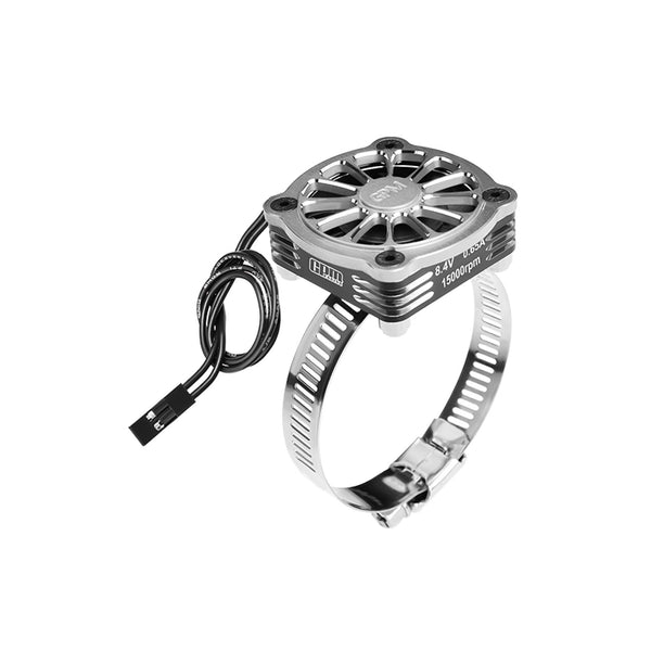 Aluminum 7075-T6 Alloy+316 Stainless Steel 40X40mm RC Cooling Fan Ajustable For 28-42 Series Motor - Silver