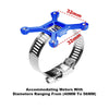 Aluminum 7075-T6 Alloy+304 Stainless Steel 40X40mm RC Cooling Fan Ajustable Mount For 40-56 Series Motor - Blue