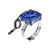Aluminum 7075-T6 Alloy+316 Stainless Steel 40X40mm RC Cooling Fan Ajustable For 40-56 Series Motor - Blue