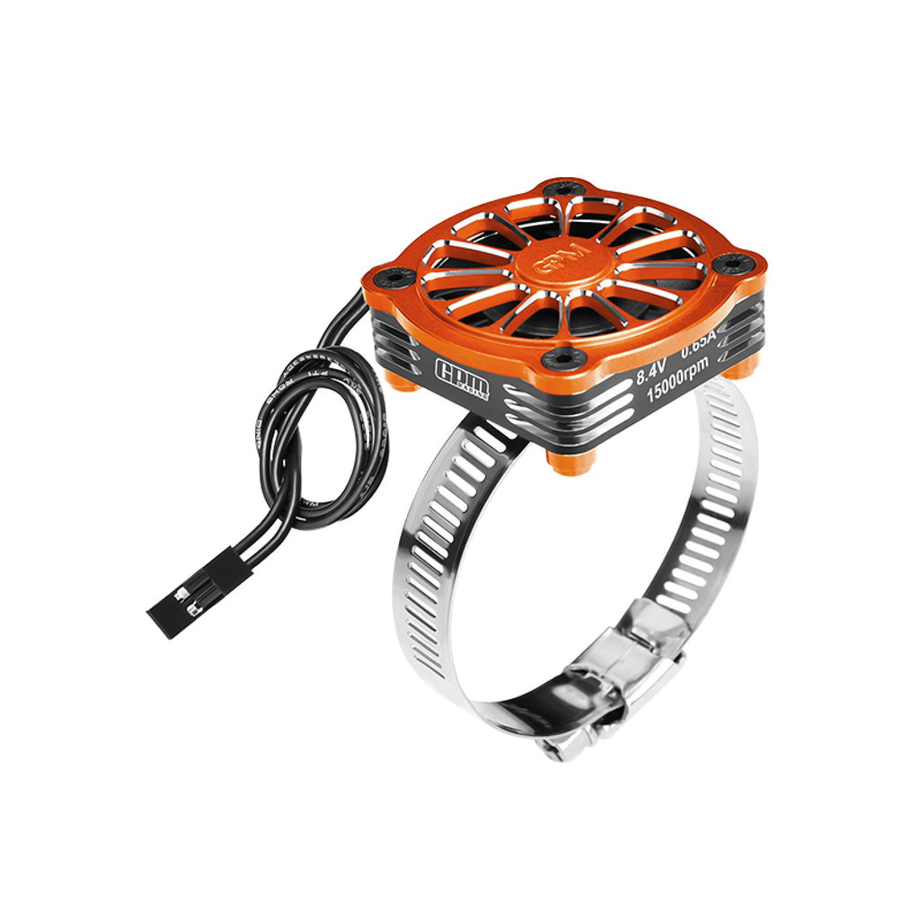 Aluminum 7075-T6 Alloy+316 Stainless Steel 40X40mm RC Cooling Fan Ajustable For 40-56 Series Motor - Orange