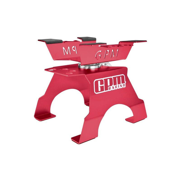 GPM Large Aluminum RC Car / Truck Stand With Shock Holder - Red