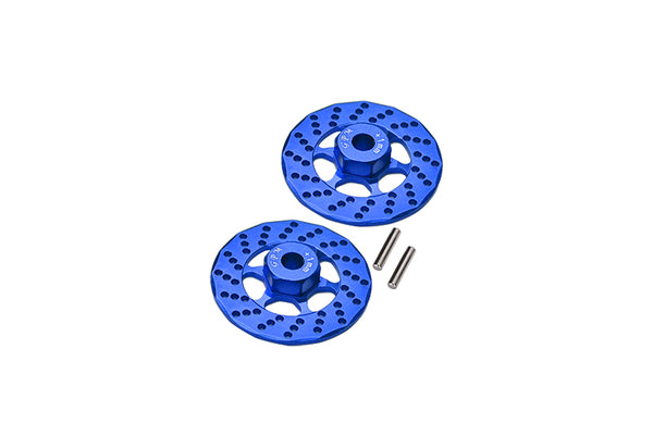 Aluminum +1mm Hex With Brake Disk For 1/10 Traxxas Ford GT 4-Tec 2.0 83056-4 / 4-Tec 3.0 93054-4 - 1Pr Set Blue