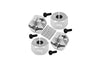Aluminum Hex Adapters 9mm Thick For 1:10 Traxxas Ford GT 4-Tec 2.0 Supercar 83056-4 / 4-Tec 3.0 Corvette Stingray 93054-4 Upgrade Parts - Silver