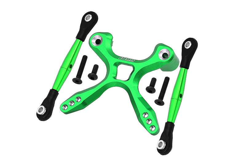 Aluminum Rear Tie Rods With Stabilizer Car Tie Rods For 1/10 Traxxas Ford GT 4-Tec 2.0 83056-4 / 4-Tec 3.0 93054-4 - 3Pc Set Green