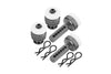 Traxxas Ford GT 4-Tec 2.0 (83056-4) Aluminum Front & Rear Magnetic Body Mount - 4Pc Set Gray Silver