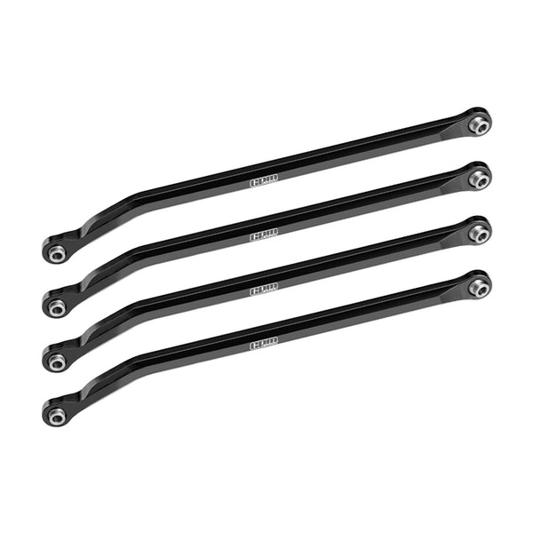 Aluminum 7075-T6 Alloy High-Clearance Lower Link Bar Set For Vanquish 1:10 H10 Optic Kit / Yokohama RTR / Sparco RTR Rock Crawler Upgrades - Black