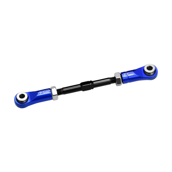 4140 CARBON STEEL + Aluminum 7075-T6 ALLOY SERVO STEERING LINK Vanquish 1:10 H10 Optic Kit / Yokohama RTR / Sparco RTR Rock Crawler Upgrades - Blue