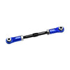 4140 CARBON STEEL + Aluminum 7075-T6 ALLOY SERVO STEERING LINK Vanquish 1:10 H10 Optic Kit / Yokohama RTR / Sparco RTR Rock Crawler Upgrades - Blue