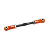 4140 CARBON STEEL + Aluminum 7075-T6 ALLOY SERVO STEERING LINK Vanquish 1:10 H10 Optic Kit / Yokohama RTR / Sparco RTR Rock Crawler Upgrades - Orange