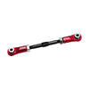 4140 CARBON STEEL + Aluminum 7075-T6 ALLOY SERVO STEERING LINK Vanquish 1:10 H10 Optic Kit / Yokohama RTR / Sparco RTR Rock Crawler Upgrades - Red