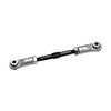 4140 CARBON STEEL + Aluminum 7075-T6 ALLOY SERVO STEERING LINK Vanquish 1:10 H10 Optic Kit / Yokohama RTR / Sparco RTR Rock Crawler Upgrades - Silver