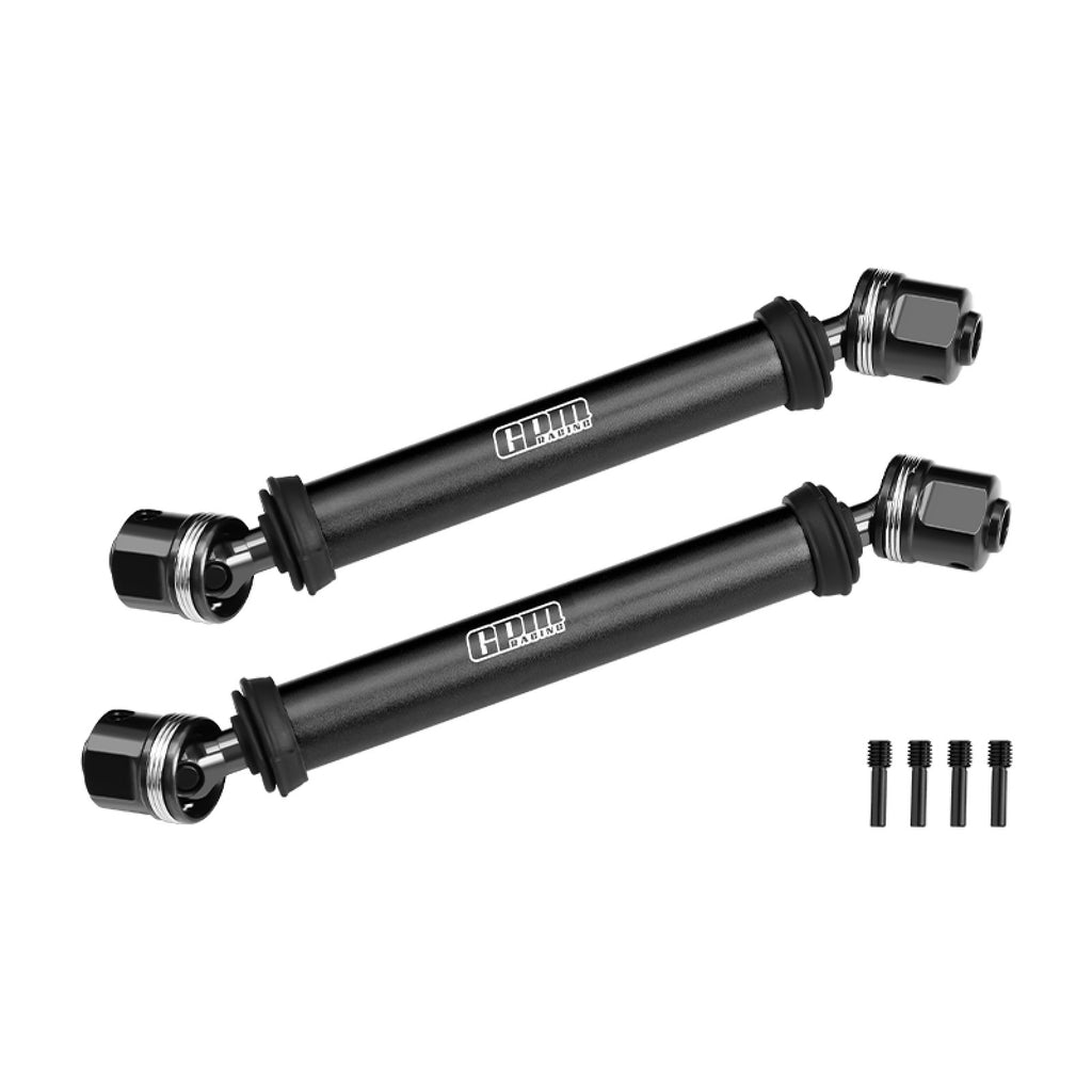 4140 Carbon Steel+Alloy 6061-T6 Center CVD Drive Shaft For Vanquish 1:10 H10 Optic Kit / Yokohama RTR / Sparco RTR Rock Crawler Upgrades - Black