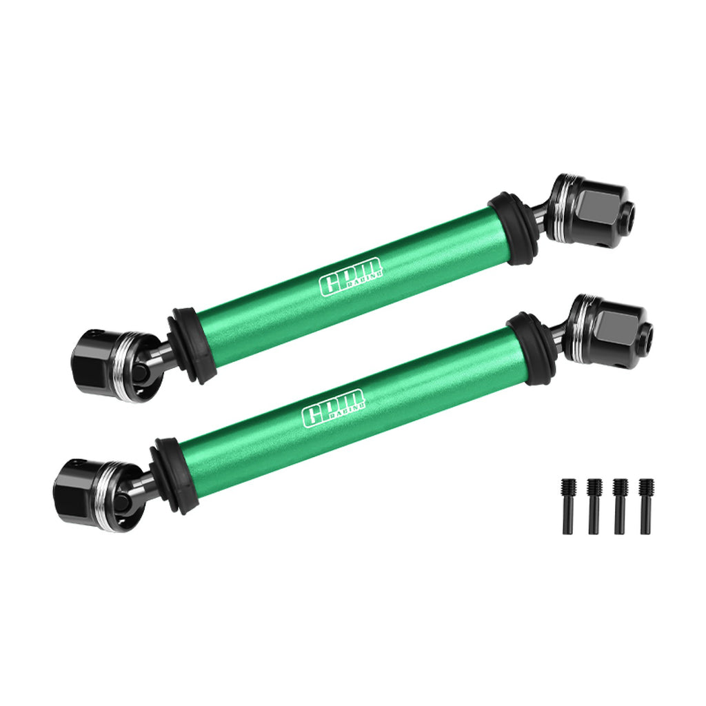 4140 Carbon Steel+Alloy 6061-T6 Center CVD Drive Shaft For Vanquish 1:10 H10 Optic Kit / Yokohama RTR / Sparco RTR Rock Crawler Upgrades - Green