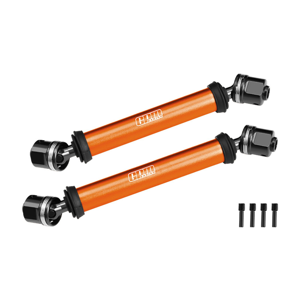4140 Carbon Steel+Alloy 6061-T6 Center CVD Drive Shaft For Vanquish 1:10 H10 Optic Kit / Yokohama RTR / Sparco RTR Rock Crawler Upgrades - Orange