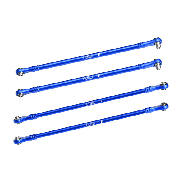 Aluminum 7075-T6 Alloy Upper Link Bar Set For Vanquish 1:10 H10 Optic Kit / Yokohama RTR / Sparco RTR Rock Crawler Upgrades - Blue