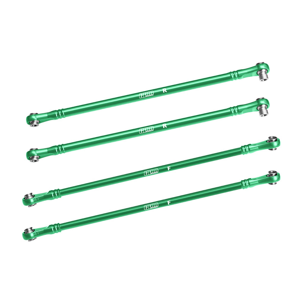 Aluminum 7075-T6 Alloy Upper Link Bar Set For Vanquish 1:10 H10 Optic Kit / Yokohama RTR / Sparco RTR Rock Crawler Upgrades - Green